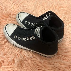 Black Converse mid-tops